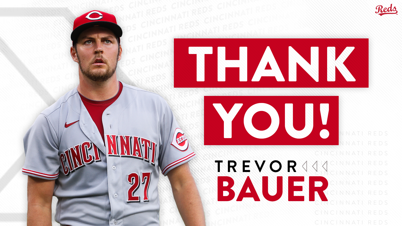 Cincinnati Reds on X: Thank you, Trevor Bauer, for an amazing run in 2020  and bringing your unrivaled energy to Cincinnati. Best of luck back home in  LA. #CyBauer  / X