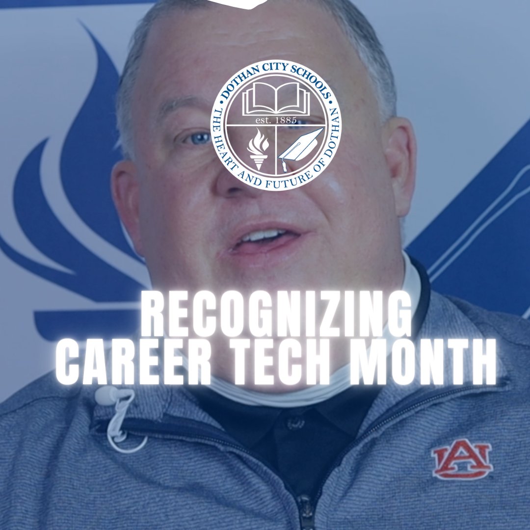 Today's Career Tech Feature Testimonial is Dothan Tech Principal, Joey Meigs.

Career Technical Education Month 2021: Joey Meigs youtu.be/GC76JsTZ4-Y via <a href="/YouTube/">YouTube</a> 

#DothanCitySchools #DothanCityProud #LoveDothan #LoveDothanCitySchools #CTEMonth