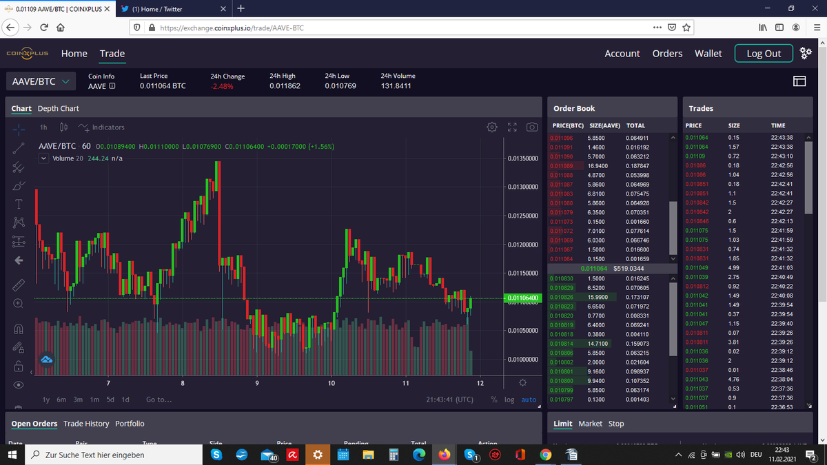 ApuriCoin's tweet photo. Im allgemeinen #DEFIBullrun etwas vernachlässigt ist #AAVE
Auf der #Kryptobörse #COINXPLUS ist ein lebhafter Handel mit AAVE zu verzeichnen.
SignIn kostenfrei zu COINXPLUS https://t.co/UYj6xhaaTg und trade vs #BTC im #Bitcoin Markt.
Weitere DEFIs: : #UNI #SNX #LINK https://t.co/PJMczIEJVn