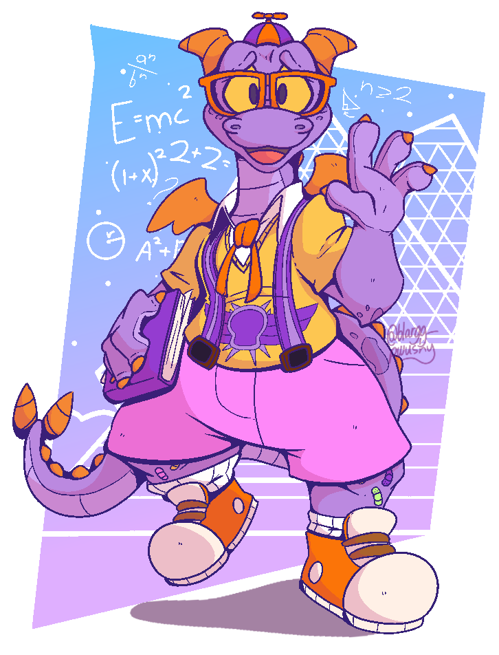 blargg__'s tweet photo. Found out about the #figment nerd figure and I had to draw this absolute dork!  🤓💜💡#disneyworld #epcot 

(rts are appreciated!) https://t.co/nsqt6viAnq