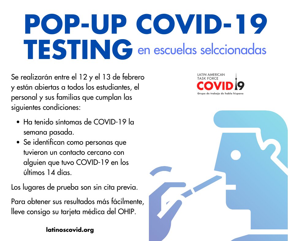 LH_covidtf's tweet photo. Para garantizar un regreso seguro a las escuelas a partir del próximo 16 de febrero, se han habilitado unos centros de test rápido #COVID19

Puede revisar en este enlace todas las ubicaciones disponibles y elegir la que esté más cerca de su escuela. 

👇

https://t.co/O3B6L3QGGS https://t.co/Hmro8gAAky