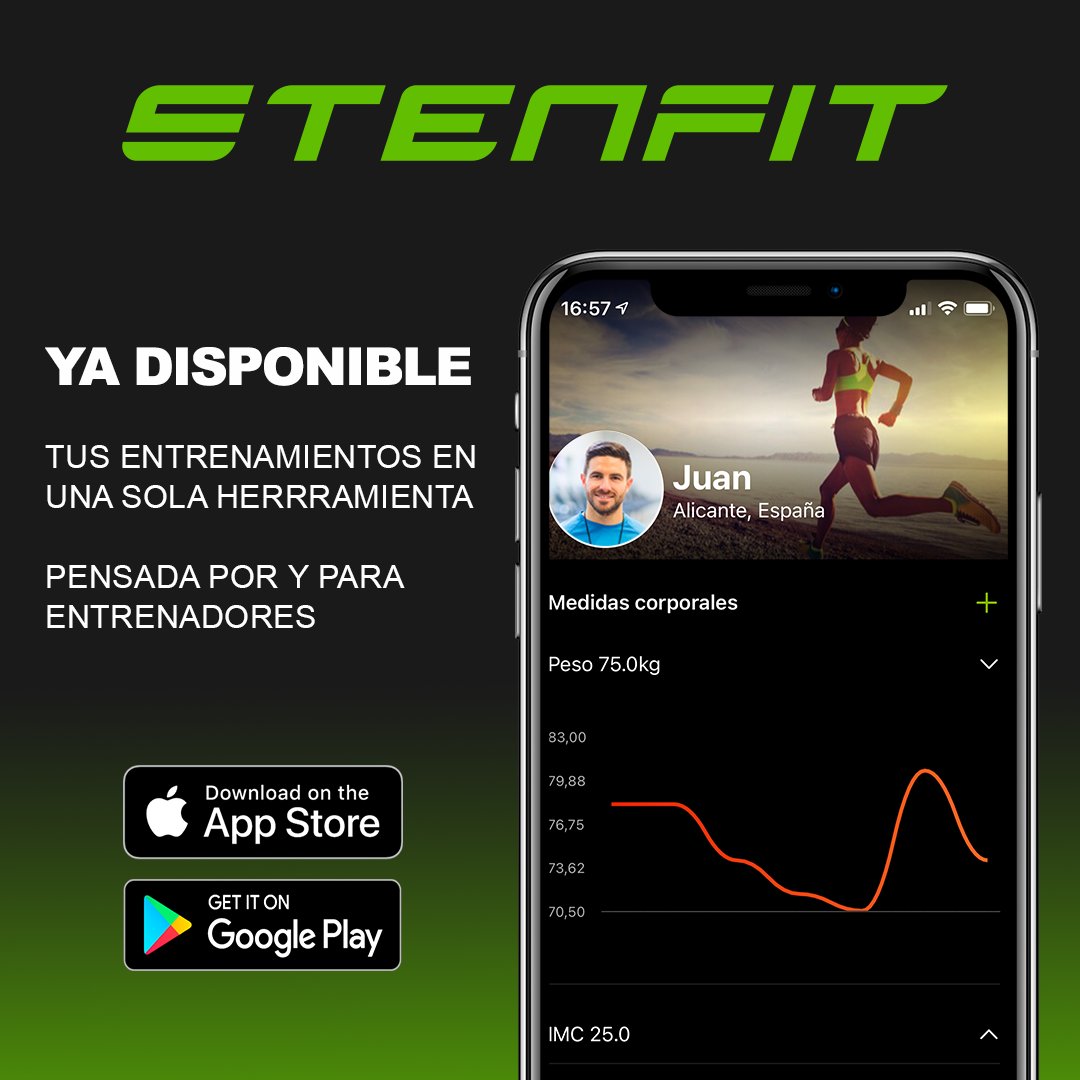 Ya está aquí Stenfit, la app que te permite planificar y crear rutinas de entrenamiento para tus usuarios. 
¿Quieres probar totalmente GRATIS?