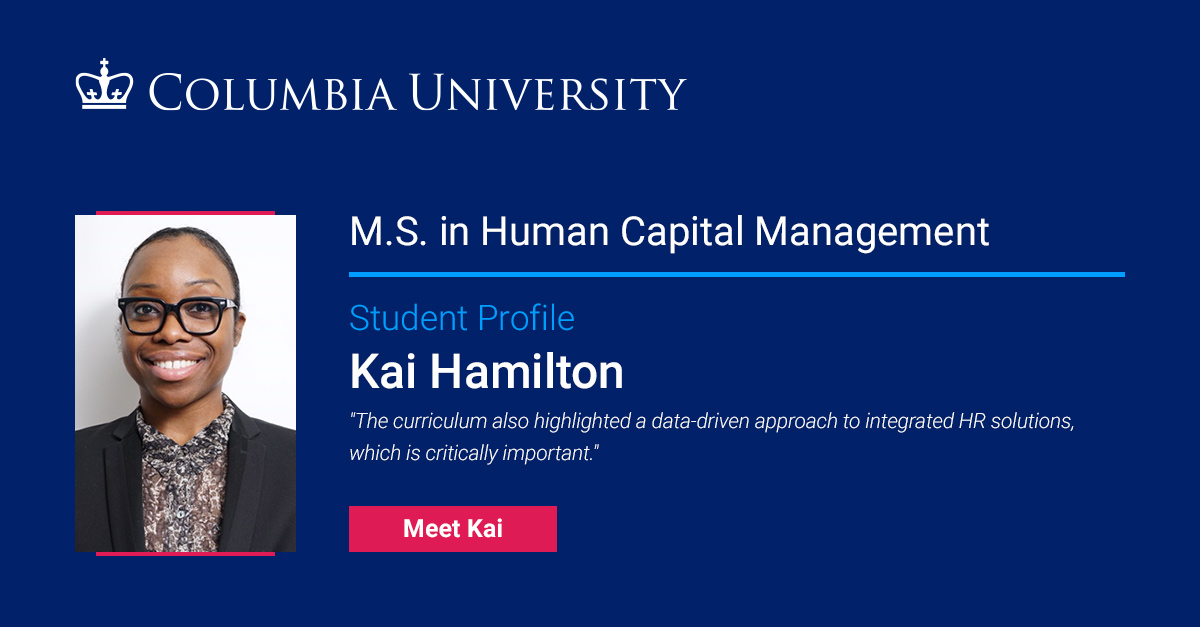 CU_SPS_HCM's tweet image. Kai Hamilton notes the importance of the program’s scholar-practitioner model. Kai goes on to share that “the curriculum also highlighted a data-driven approach to integrated HR solutions, which is critically important.”

lnkd.in/dqGky5P