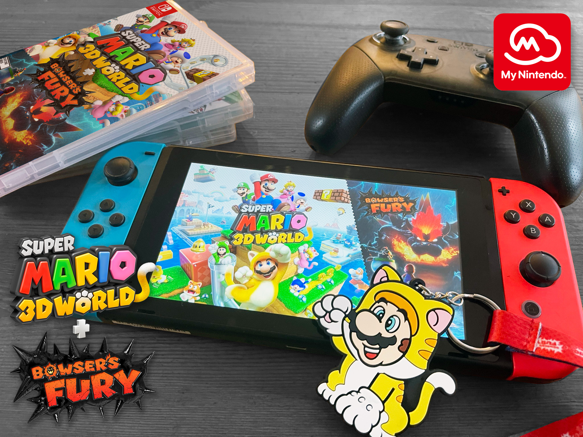 Super Mario 3D World + Bowser's Fury Cat Mario Keychain, Rewards