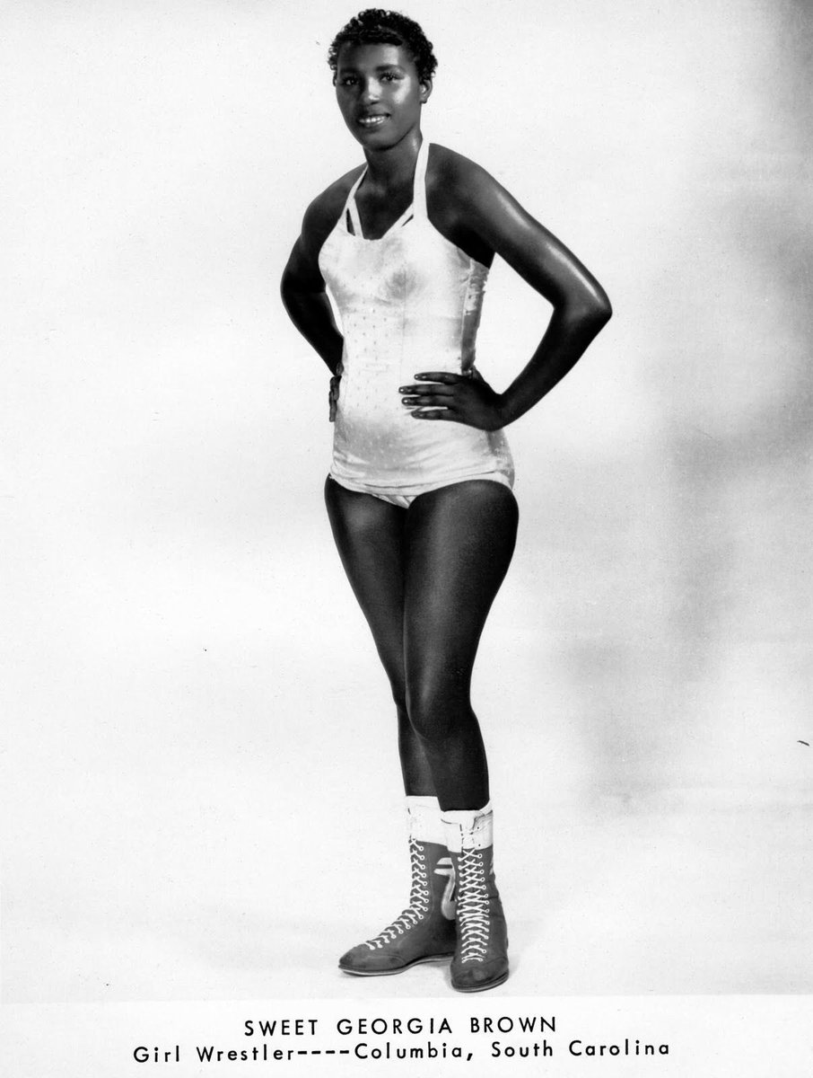  #BlackHistoryMonth   Sweet Georgia Brown and Dinah Beamon:- SGB debuted in 1958, trained under M****h & was the first AA Women’s Champion in her school. Retired 1972.- Dinah debuted in Stampede Wrestling in 1963