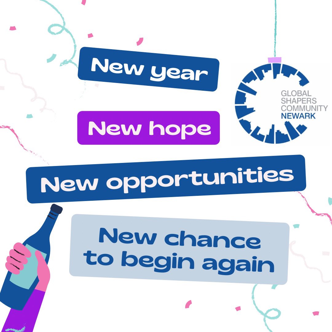 Happy New Year from the Newark Shaper’s Hub! Wishing you all new opportunities and success this year. #2021 

#community #yourvotecounts #Newark #newyear  #newyearnewme #cityofnewark #globalshapers #opportunity #love