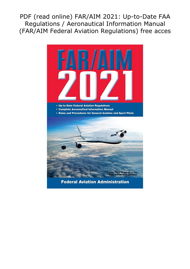 PDF (read online) FAR/AIM 2021 UptoDate FAA Regulations / / Twitter