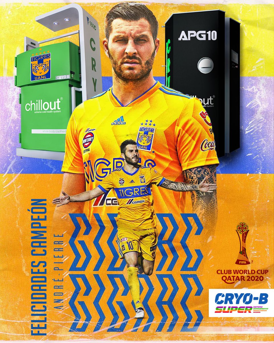 CRYO_B's tweet photo. ¡Felicidades al Club Tigres por su gran papel en el mundial de clubes! 👉🏻André-Pierre Gignac 1️⃣0️⃣🐯escribe su nombre en la historia del mundial de clubes como el campeón goleador de la edición 2020. 🎉¡Felicidades crack!@10APG @TigresOficial https://t.co/cTGgWblx1I