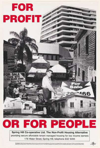 Housing activism archive... my mum designed this poster in the early 1990s. It's a collage of her photographs that capture the rapid gentrification of our community.