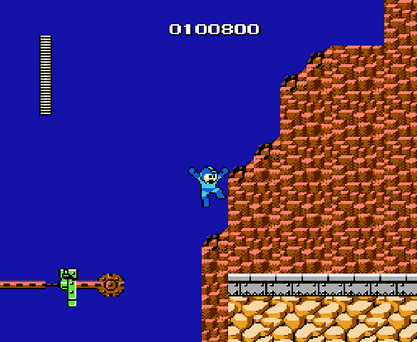 Knuckle Man is a very cool name, but it doesn't really convene how cool the concept of Mega Man is. Rainbow Man was because he changes colors based on his items.And also, this whole section I aced without rewinding. I'm insanely proud of myself. I want a cookie. Now.