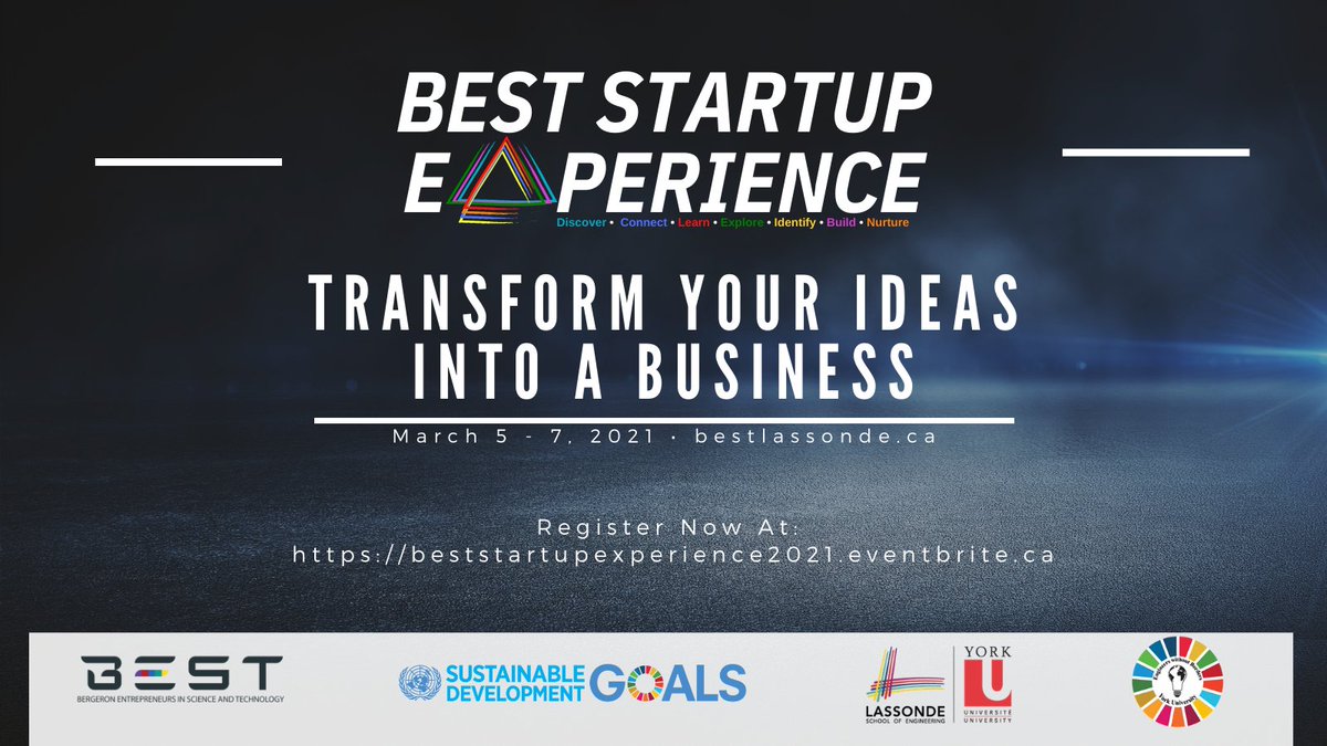 📢 Calling All Change Makers 📢 
Join other like-minded students and solve some of the world’s most important problems. 🌐 
 
🔗 Don't Miss This Extraordinary Opportunity, Register Now:  bestlassonde.ca/beststartupexp…