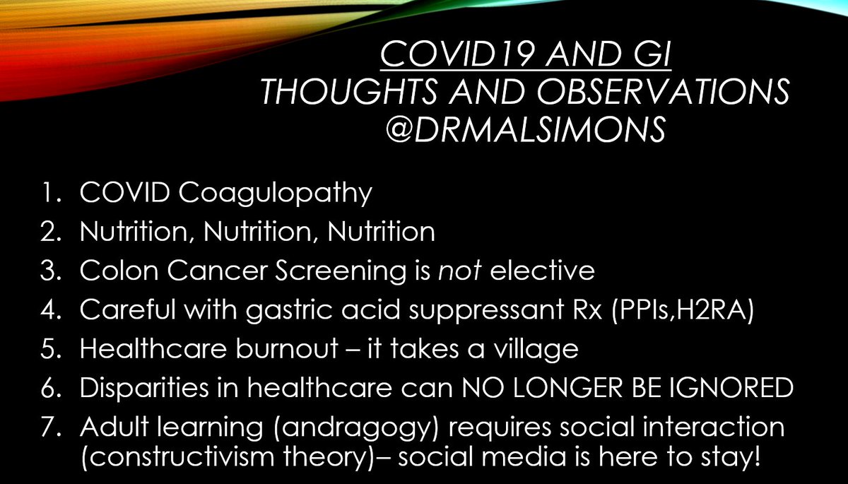 It’s been ~1 year that  #COVID19 has changed our lives forever. As an IM physician, GI trainee, educator and human, here are my thoughts/observations. Please indulge me in a  and join the convo. Would love to hear your take!  #GITwitter 1/9