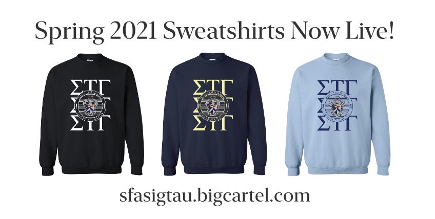 Cold Weather is coming! We got you covered. Get your sweatshirts today $18🔥 sfasigtau.bigcartel.com