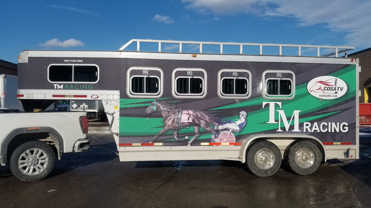 molson_gb's tweet image. COSA congratulates the Ted MacDonnell Stable on its new trailer wrap - design and installation by Toronto Digital Imaging!