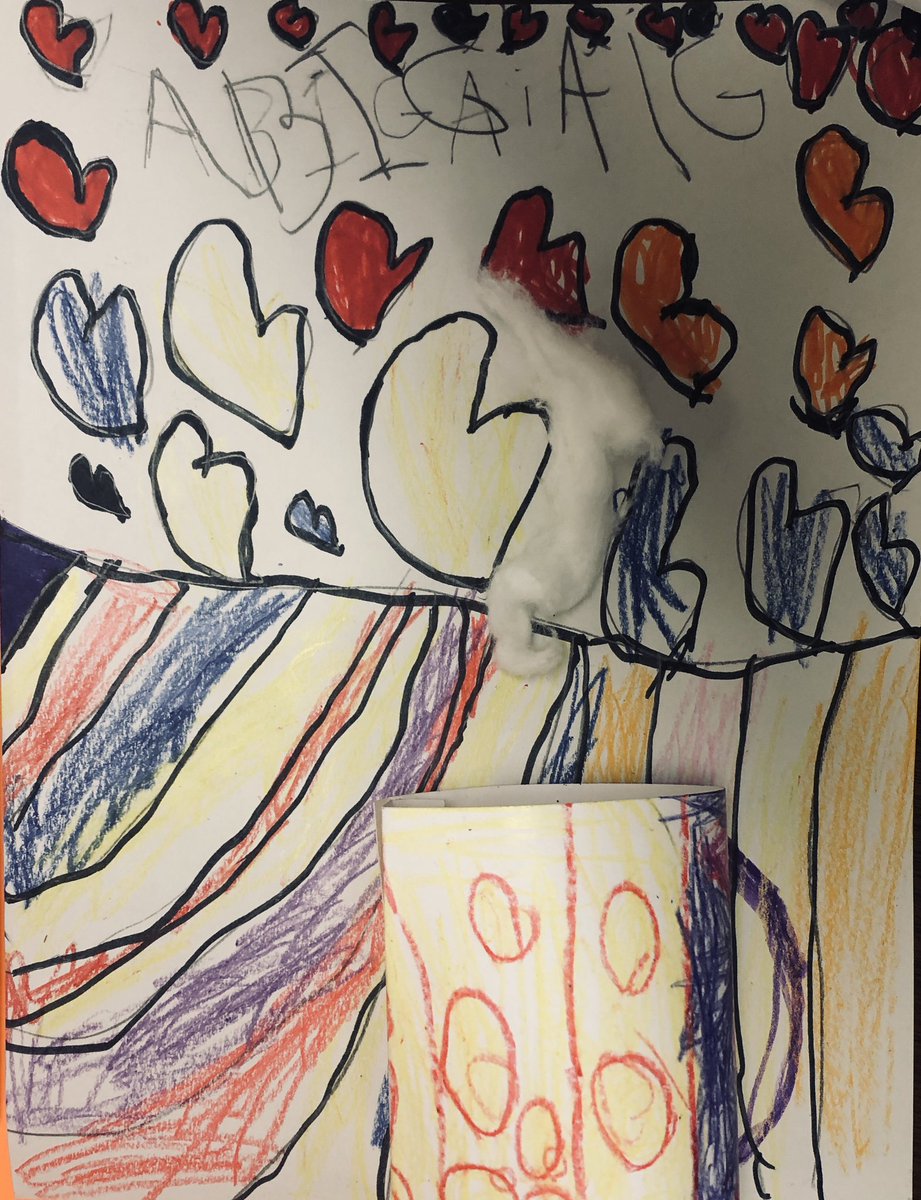 ArtEthridge's tweet photo. The weather was chilly today so Kinder exercised their imaginations and art skills to create these warm cup of hot cocoa to deliver to their parents for kindness week🥰#underthesce #creativesce @creativeSCE #art #elementaryart #amazing #lisd #LISDBEKIND https://t.co/7R42EAHCaY