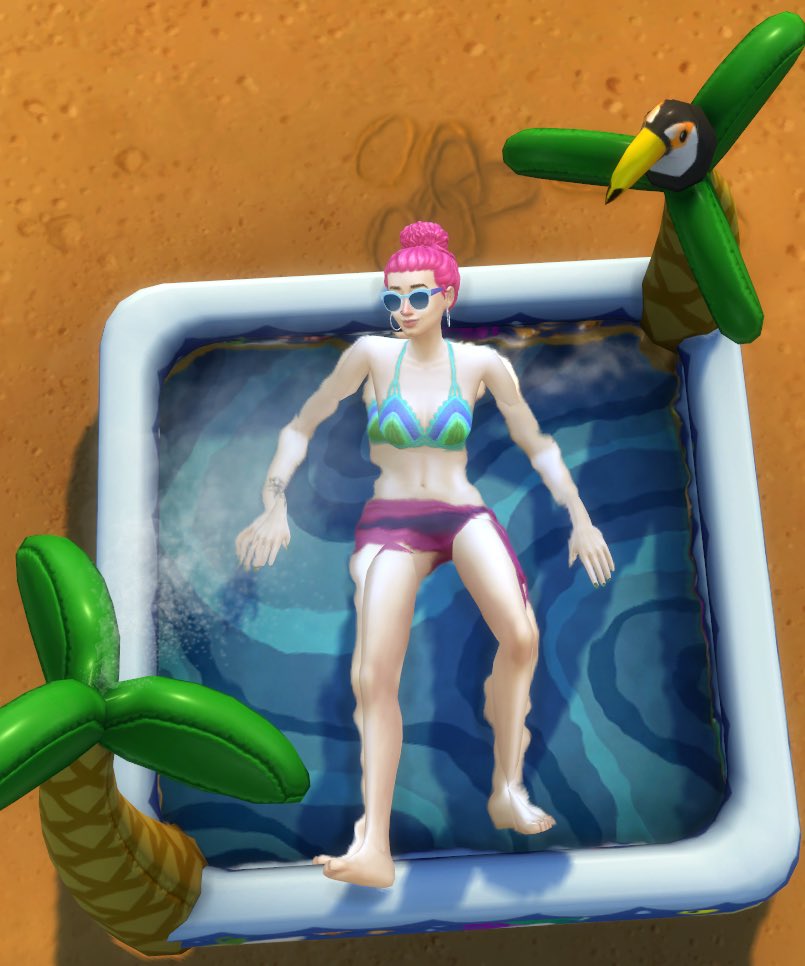 SimArtOnline's tweet photo. Izumi chillin 😎 

one of the random townies my MC became friends with &amp; I just love her 🥺💓 so I’m playing a little bit of her story lol. https://t.co/o7RY6Z2eYb