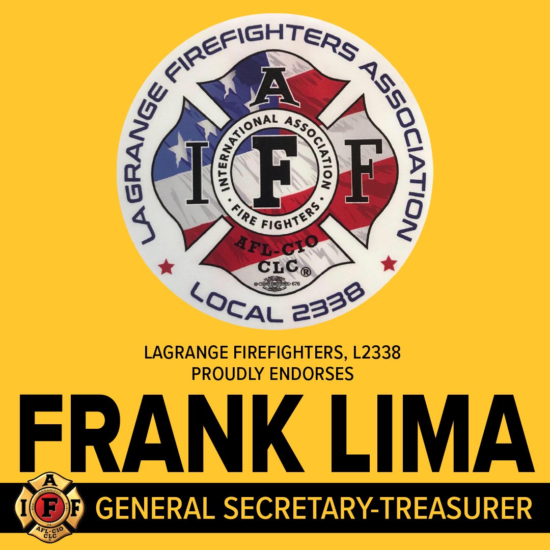 LimaforGST's tweet photo. Thank you #IAFF Local 2338, Lagrange Firefighters for joining the Unite, Fight, & Organize campaign. I'm humbled by your support & will work every day for our members in Illinois, across the US & Canada as #IAFFGST. #limaforgst #unitefightorganize #overtime π₯ https://t.co/7F8LOBHono