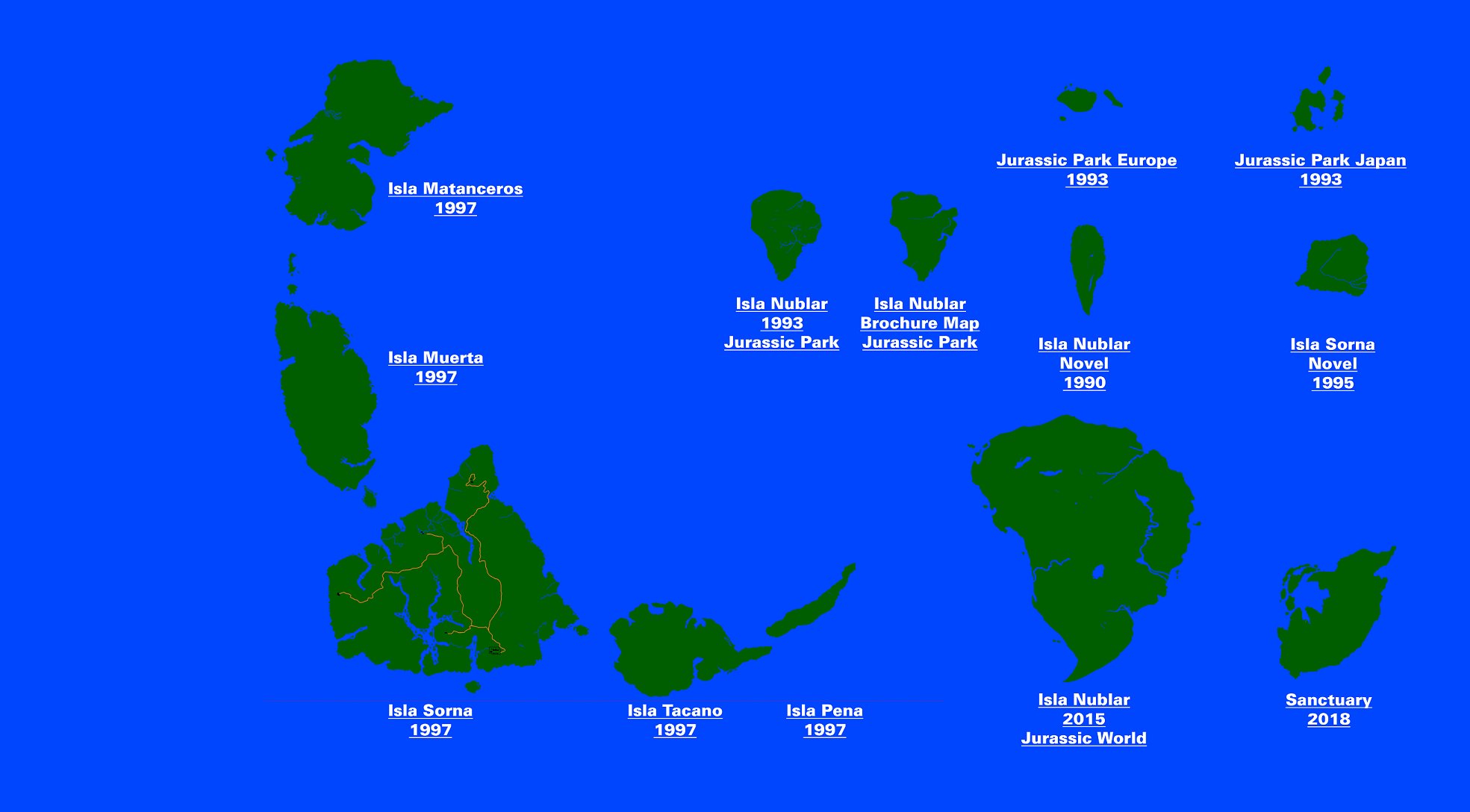 Isla Sorna Novel Map Thy1Acine On Twitter: "@Jurassic_Korea Honestly, I Have No Idea About The  Square Mileage, I'm Just Going Off Of What I Have Been Able To Find From  The Movie And That Map" /