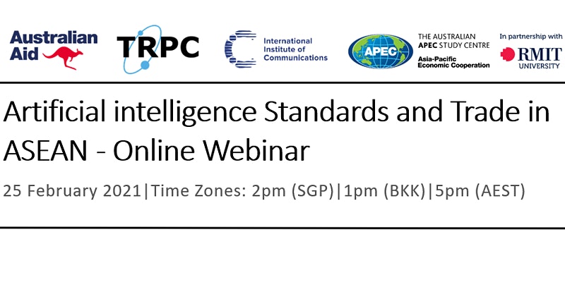 TRPC is now part of Access Partnership (@trpcbiz) on Twitter photo TRPC, <a href="/The_IIC/">The International Institute of Communications</a> and <a href="/APEC_Centre_AU/">APEC Australia</a> are organising a webinar around the issues & opportunities for #artificialintelligence use and enablement in #ASEAN, and the role of #standards in preparing the region for AI’s growing role in #digital trade.
Register at: eventbrite.com.au/e/artificial-i… TRPC, <a href="/The_IIC/">The International Institute of Communications</a> and <a href="/APEC_Centre_AU/">APEC Australia</a> are organising a webinar around the issues & opportunities for #artificialintelligence use and enablement in #ASEAN, and the role of #standards in preparing the region for AI’s growing role in #digital trade.
Register at: eventbrite.com.au/e/artificial-i…