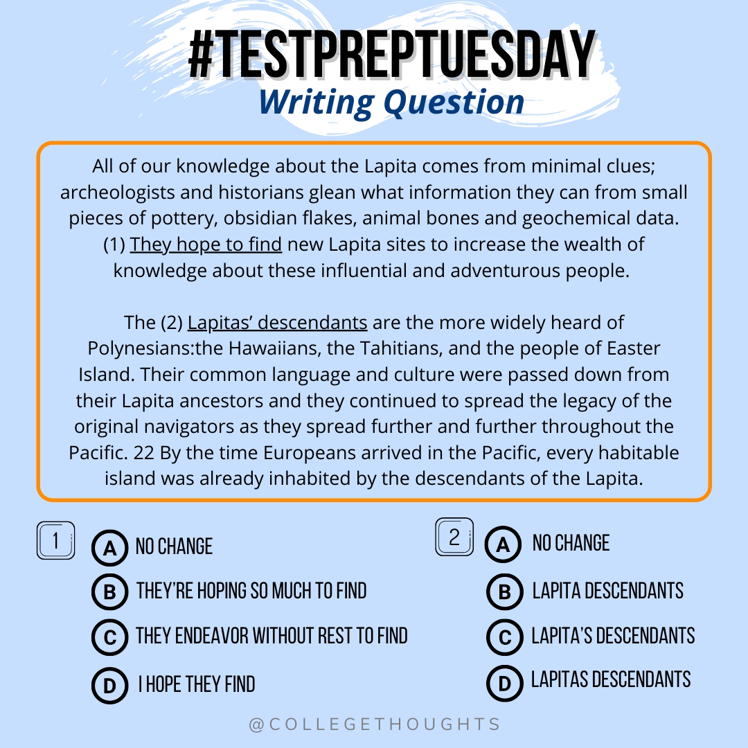 #TestPrepTuesday! 

Be sure to comment down below what you believe the correct answers are & tag a friend so they can participate!

We'll post the answers in 48 hours!