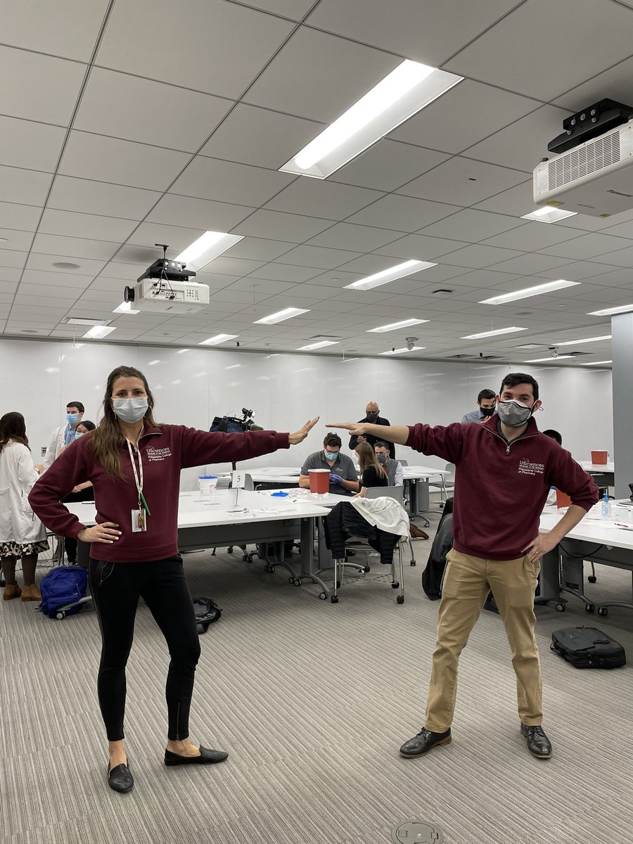 MK_IDpharm's tweet photo. Had fun helping @USciences pharmacy students complete their immunizer certification today with other faculty. Yay human interaction! All of us were socially distanced 😷 and some of us were twins 🤗 #VaccinesWork #VaccinesSaveLives @pharmacists #immunizer https://t.co/Hc7PEaqOAB