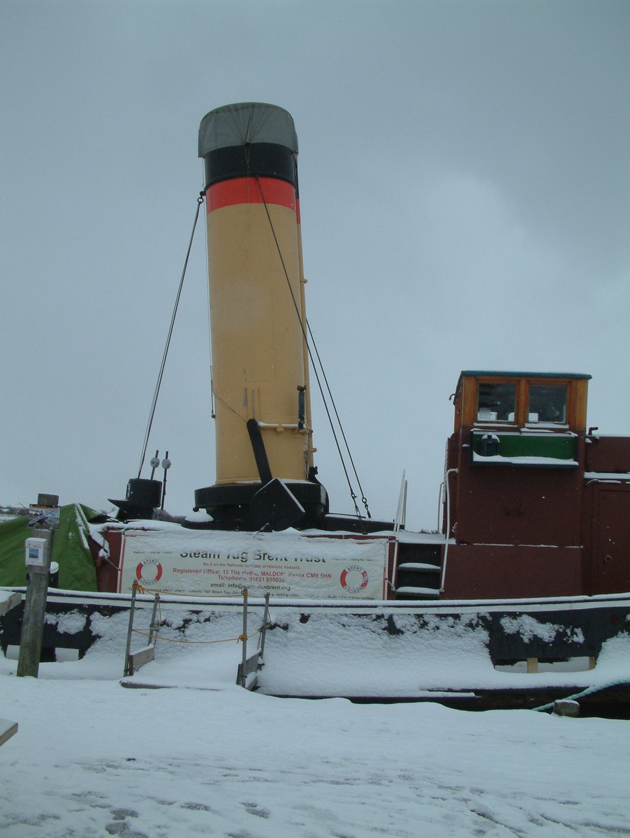 A snowy Brent at Maldon, on the high tide today.