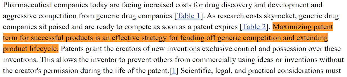 Keytruda is expected to come off patent in 2026. One of the best strategies for companies to preserve product value is through post-patent defense and life-cycle management.Source for this post and the following:  https://www.ncbi.nlm.nih.gov/pmc/articles/PMC3146086/