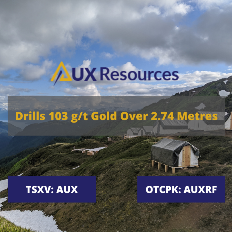 AUXResources's tweet photo. New Drill Results from BC’s Prolific Golden Triangle.