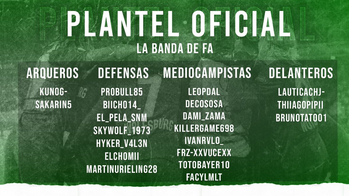 LBDFClubPro's tweet image. Finalmente, así queda el plantel verdinegro para esta temporada en la B de IESA Argentina.

Vamos a dar el máximo para pelearle a cualquiera 🤟💚

Edit de @StranDesigns 🎨