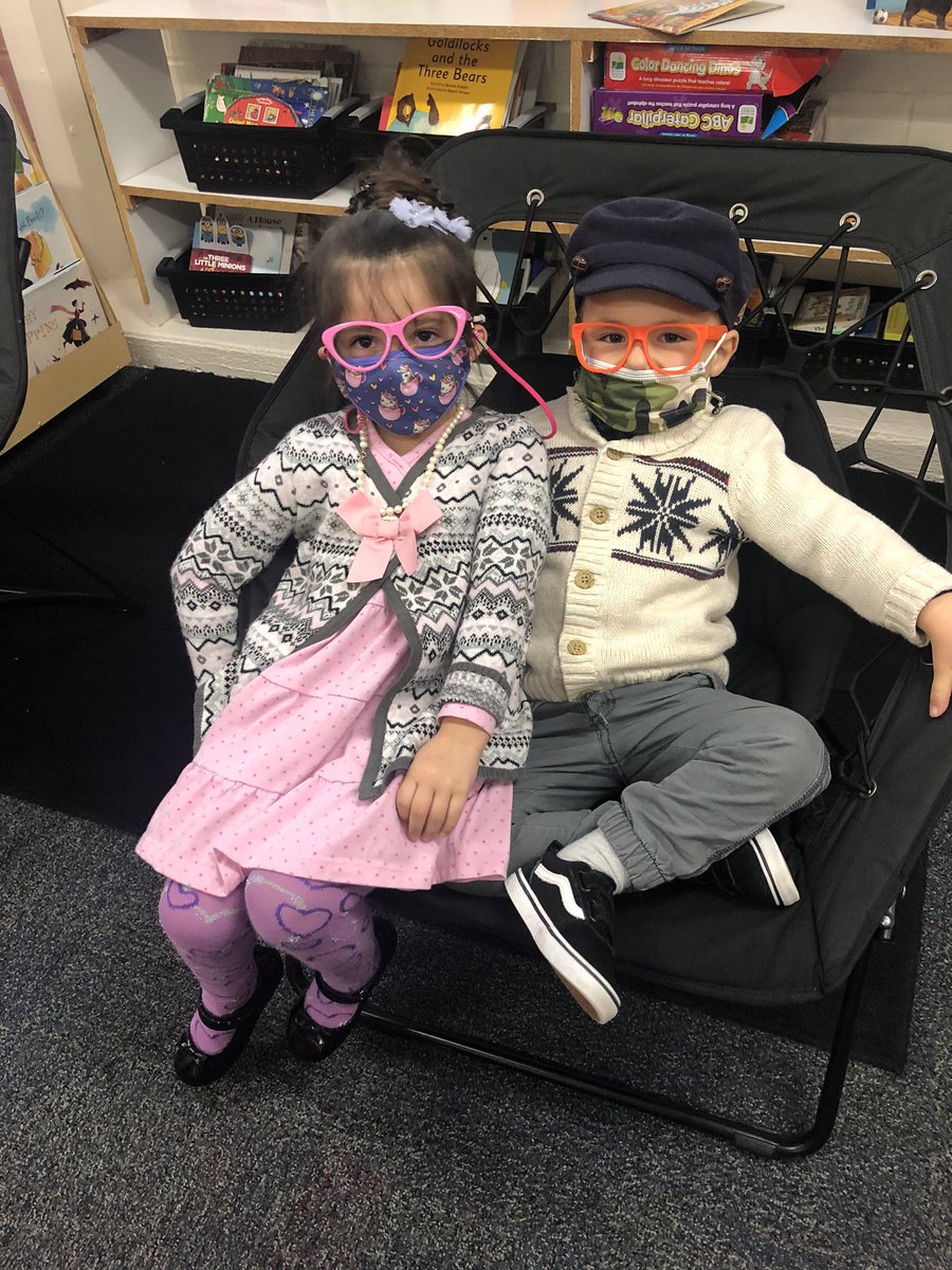 Preschool got old over night! 100 years old! Celebrating the 100th day of school a day early. 👵🏼👴🏽 #OTESpride #SpartanLegacy