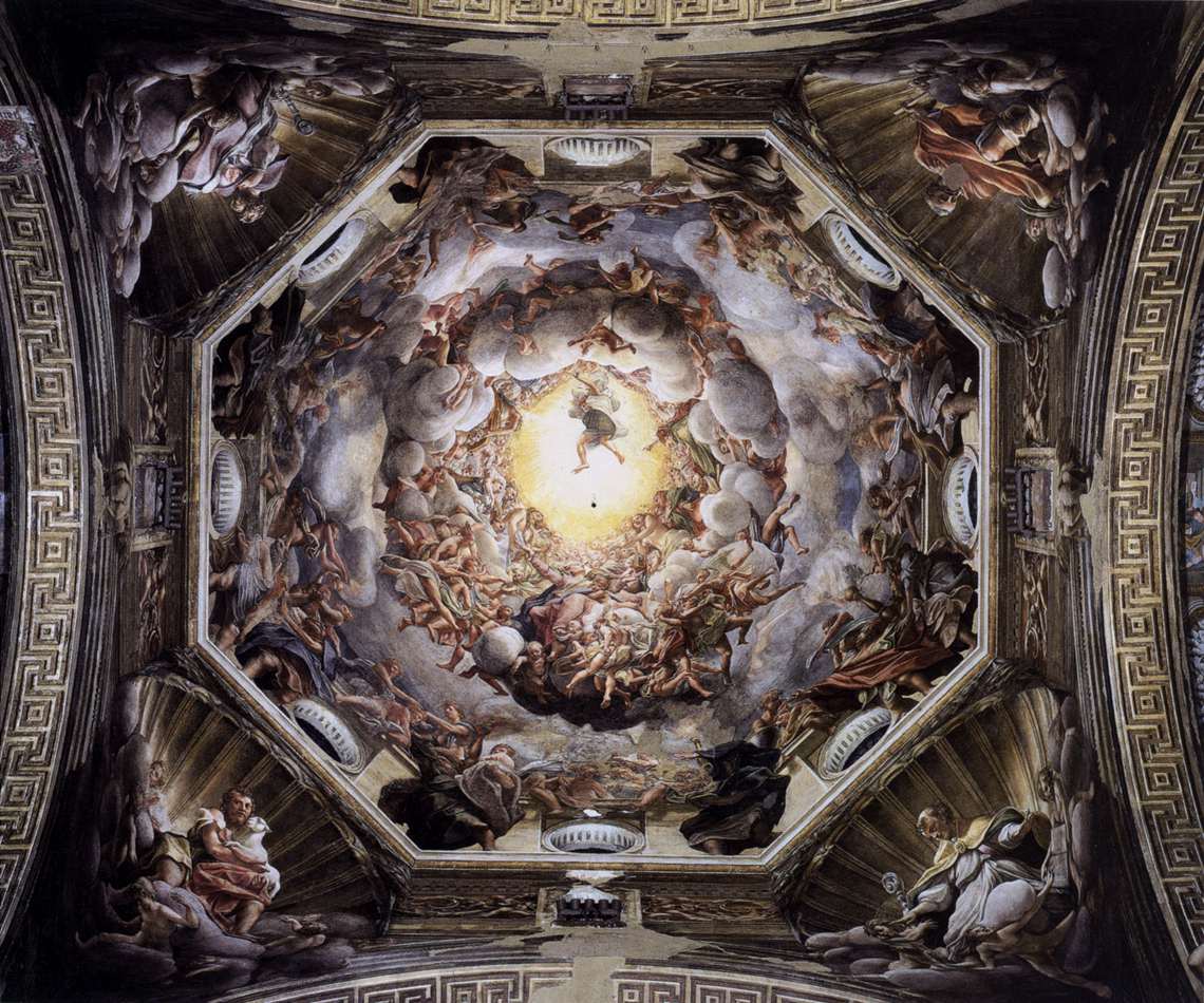 THREAD: Problems depicting HEAVEN # 1: Overpopulation.Renaissance painters attempted to depict the vast number of saved souls in heaven plus the hierarchy of angels. The result: heaven is depicted as overpopulated & cramped. HellishCorreggio - Assumption of the Virgin (1522-30)