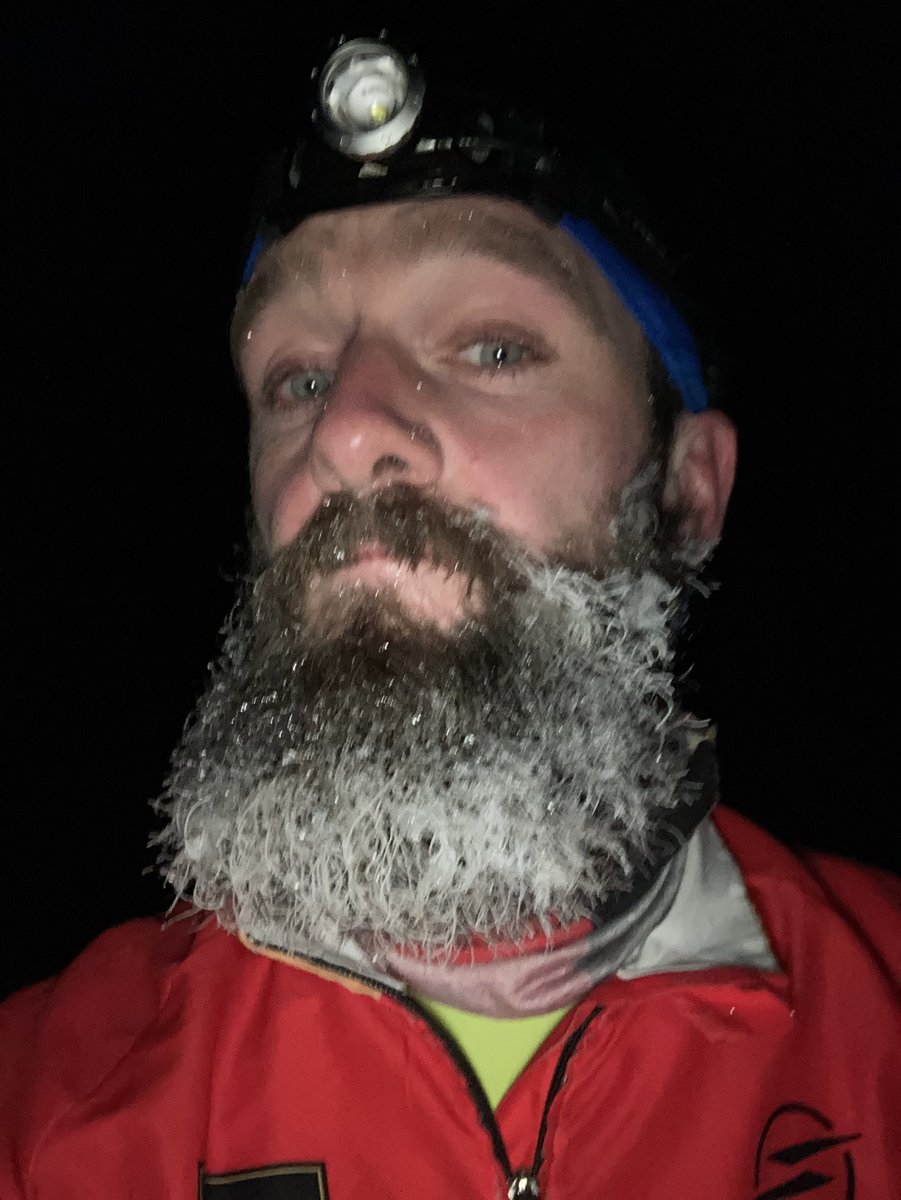 SoilandGas's tweet photo. Braving the cold tonight to put in some distance for @UoABioSci Team SBS PGR who are running/walking 845km this month to raise money for our student who have been impacted by the COVID-19 crisis. 🏃🏻‍♂️❄️🏔 #FrozenBeard https://t.co/5MqNCdWdLv