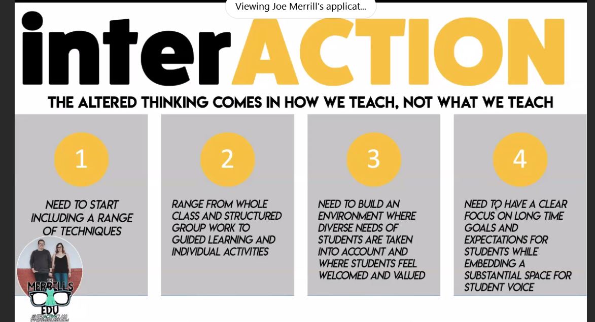 Attending Getting Interactive in the Elementary Classroom Webinar for Indiana Digital Learning Month with <a href="/MrMerrillsClass/">Joe Merrill 👓 #interACTIVEclass</a> and <a href="/themerrillsedu/">themerrillsedu 👓👗💚 #interACTIVEclass</a>. Such great ideas for relationship building and using tech tools!