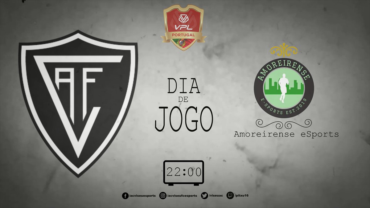 Academistas, hoje é dia de eSports no estádio virtual do Fontelo !

Pelas 22h podes acompanhar os nossos dois encontros para a VPL Portugal contra o Amoreirense . 

Contamos com o vosso apoio no canal twitch.tv/pitxu16.

Carrega Viseu! ⚫⚪
