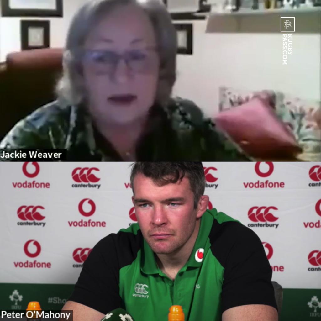 RugbyPass's tweet image. O'Mahony attending his Zoom disciplinary hearing today