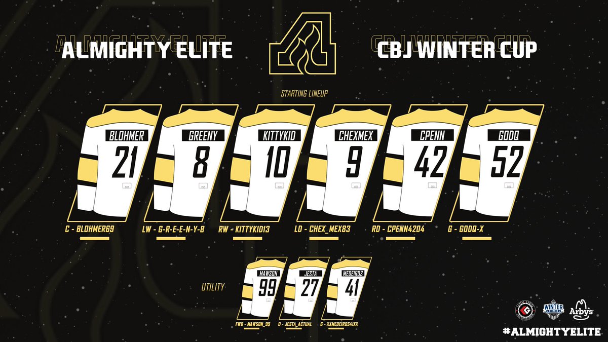 JokerzGamin's tweet photo. Ready to Roll⚡ Our starting line and our Reserves . @cpenn4204 @8_greeny @ChexMex83 @kyleblohm @GonQ_ @Mawseazy99 @KyleMedeiros33  @CatManX_10 @JollyJesta27D 
#CBJ ❄WINTER STINGER❄ CUP 🏆 #AME💫 @LosAlmighty @FadeGrips @_J4Y3 @c4energy 👀❓🤷🏼‍♂️ 🤩  👉🌟 @CBJgaming @leaguegaming https://t.co/9ODxSxwZDZ