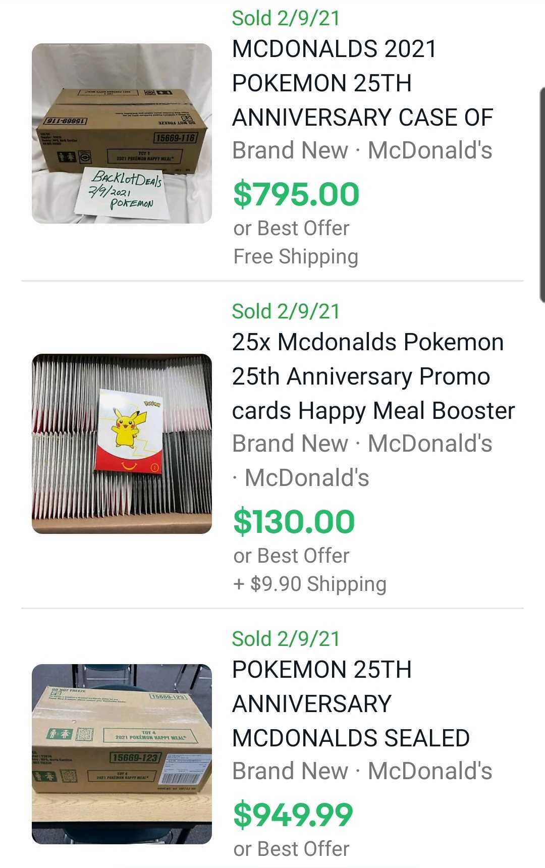 McDonald combate com 'Scalpers' devido a cartas Pokémon