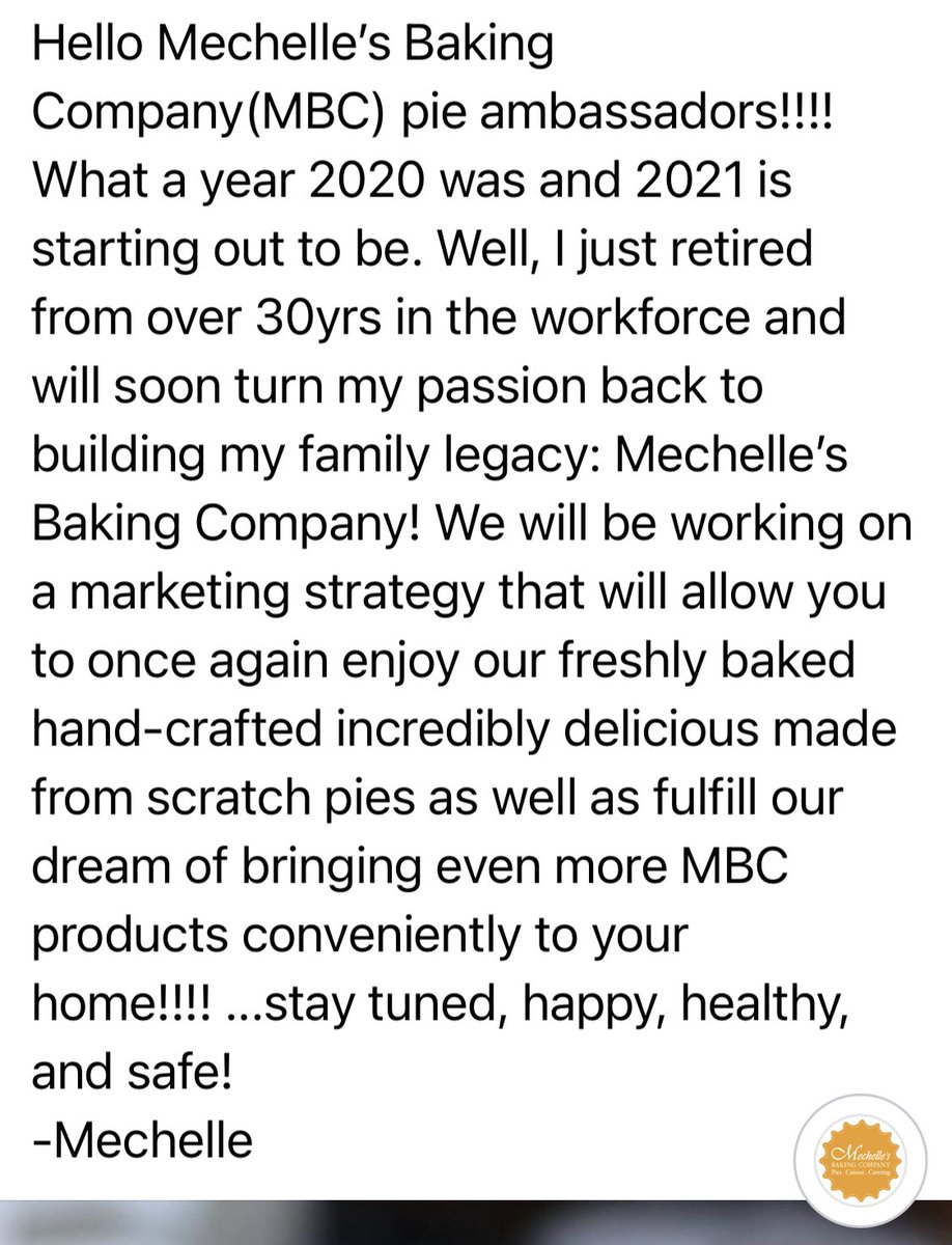 Mechelle's Baking Co tweet media