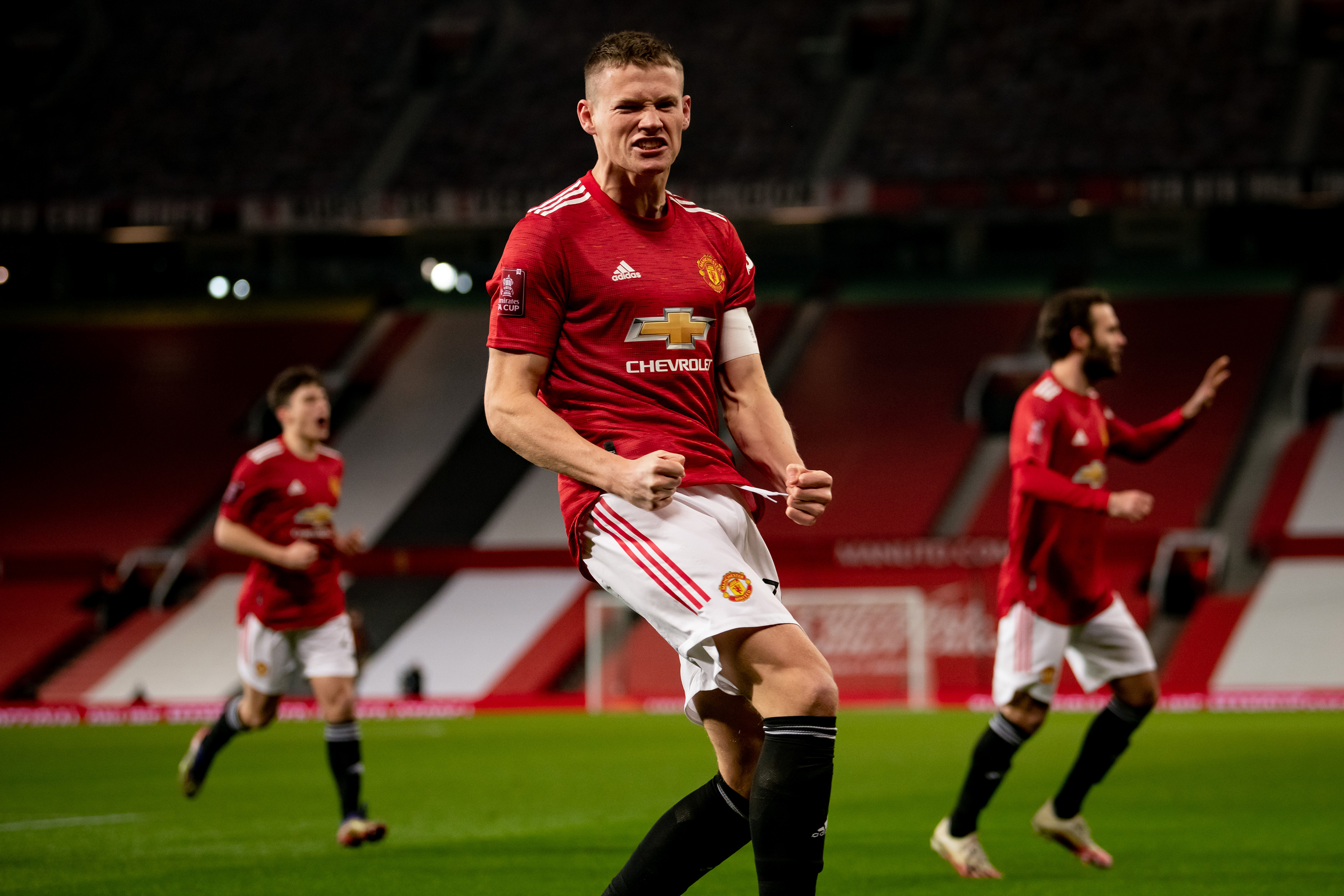 McTominay, do United, comemorando seu gol 