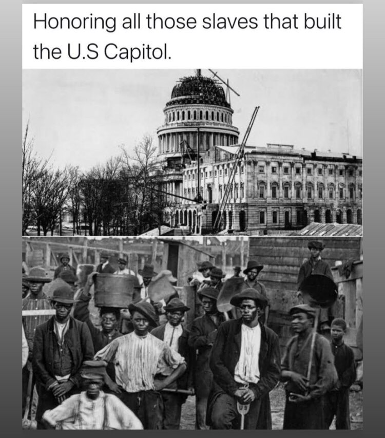 Since it’s #blackhistorymonth￼ we might as well honor and salute all of those slaves that our public school system never bothered to tell us built the U.S. Capitol building and the Washington Monument. I mean...it’s only right.