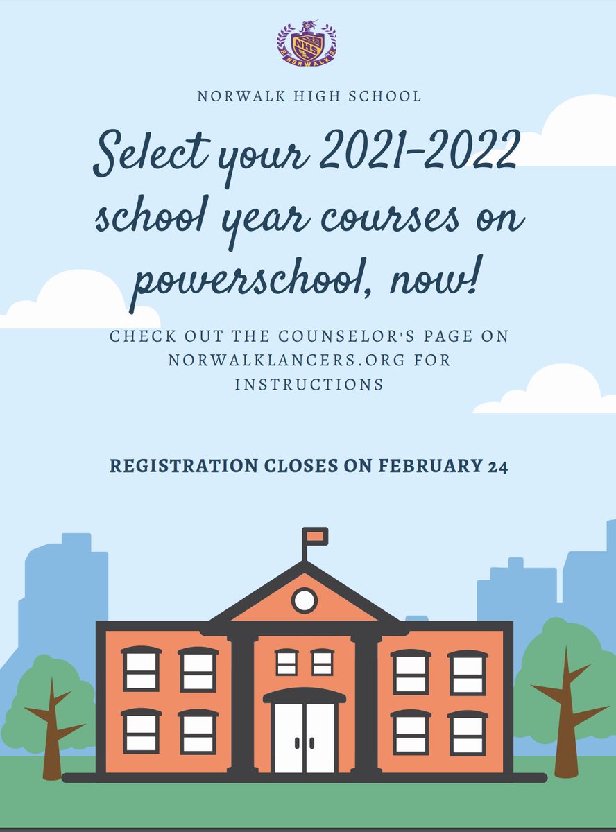 Start selecting your classes for next year on PowerSchool. See our website for instructions. Deadline is February 24.