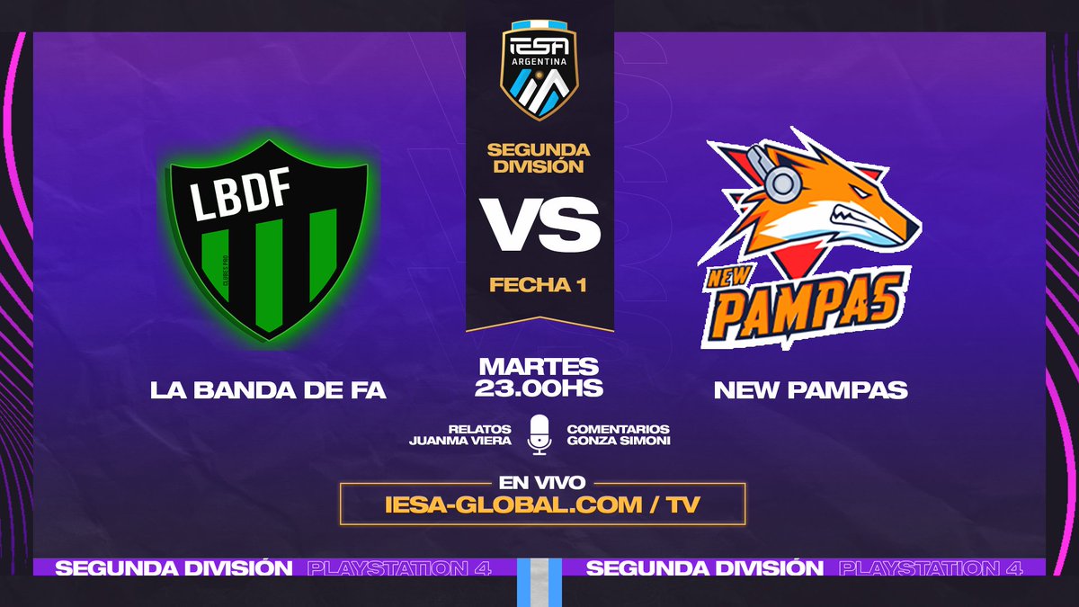 LBDFClubPro's tweet image. Nos dieron la noticia que nuestro partido con @newpampasgg será el que de inicio a la Temporada #14 de @IESAFIFAar.

Tendremos relatos de @JuanmaViera27 y podrán vernos por iesa-global.com/tv a las 23hs

Empieza a rodar la pelota 💚