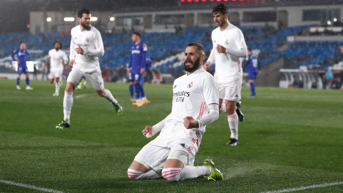 Real Madrid derrotó al Getafe en un partido pendiente y es el único escolta en el certamen español