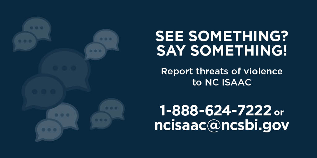 NCPublicSafety's tweet photo. Help make the internet a safer place for all by reporting treats of violence that you see on social media or other digital platforms. #SaferInternetDay #StaySafeNC https://t.co/B8ZAxOnm9G