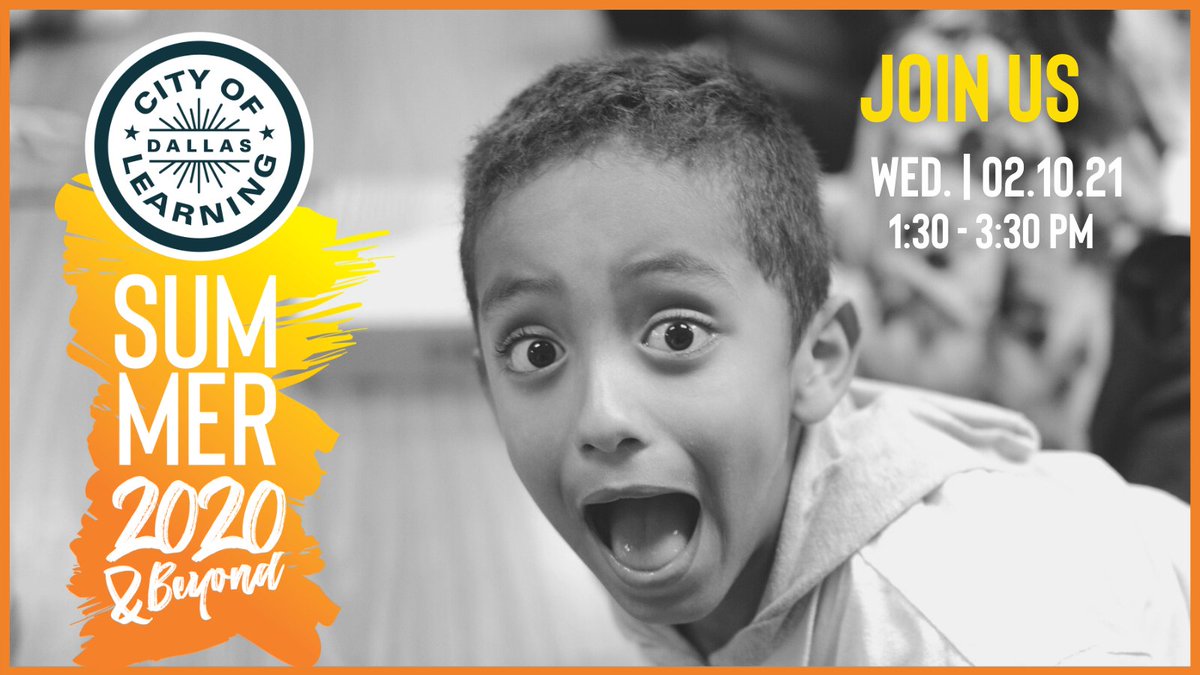 bigthought's tweet image. What did YOU learn in Summer 2020? Join us to explore what we've learned through Dallas City of Learning, and how we are using those insights to advance out-of-school time learning. bit.ly/3tHI2W7 #summerlearning #summer2020 @SMU_CORE