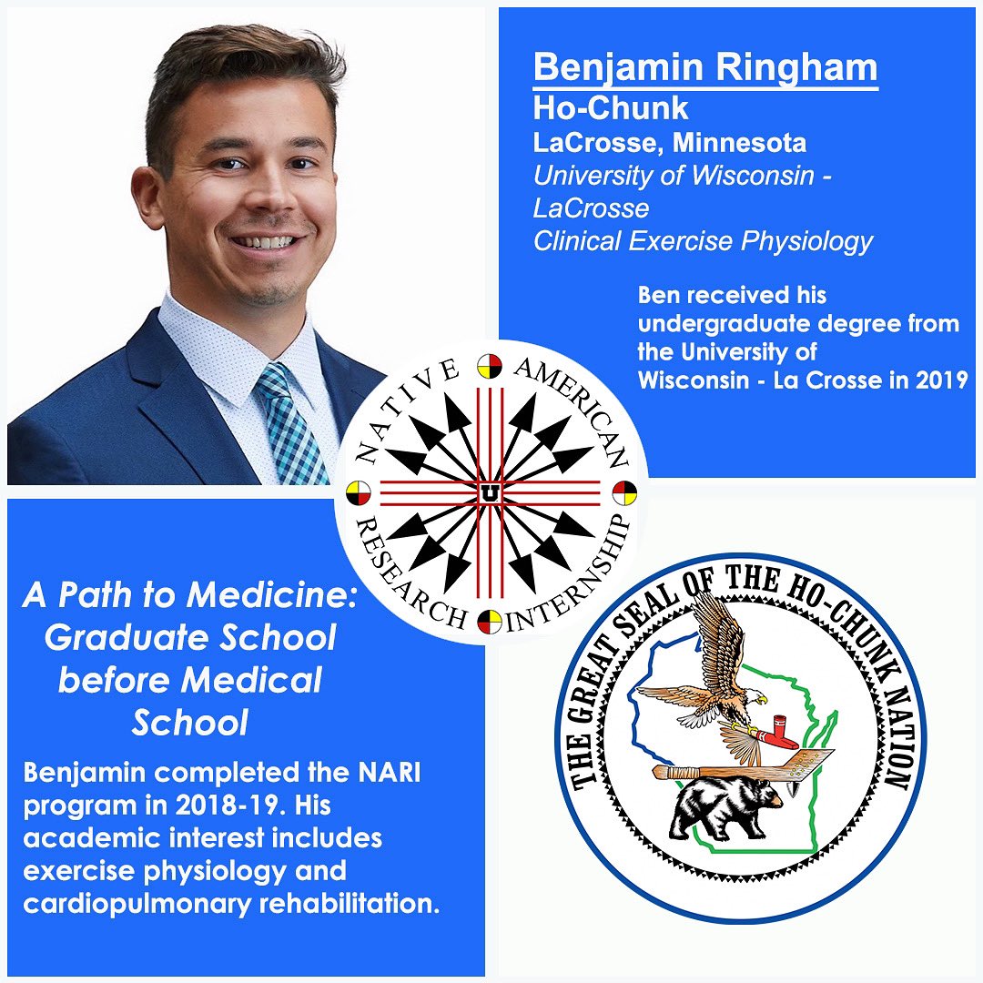 Native American Summer Research Internship (@nari_uofu) on Twitter photo Join us on Instagram <a href="/nari_uofu/">Native American Summer Research Internship</a> on Thursday, February 11th for our NARI Takeover with Benjamin Ringham!
Ben Ringham is currently completing his masters degree in clinical exercise physiology at the University of Wisconsin-La Crosse. Aspiring to become a physician. Join us on Instagram <a href="/nari_uofu/">Native American Summer Research Internship</a> on Thursday, February 11th for our NARI Takeover with Benjamin Ringham!
Ben Ringham is currently completing his masters degree in clinical exercise physiology at the University of Wisconsin-La Crosse. Aspiring to become a physician.