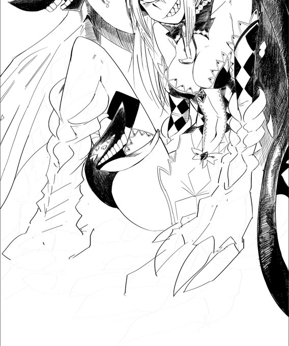 あともう何度目か分からないやり直し中の依頼分もこそっと
前回から進んでいないように思われますが今週中には必ず仕上げたいですね
手足が難しすぎる… 