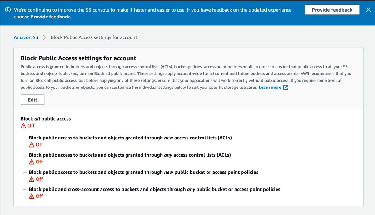 (If you misconfigure an S3 bucket, it's on you. This makes it harder to do. It also breaks a few valid use cases.)