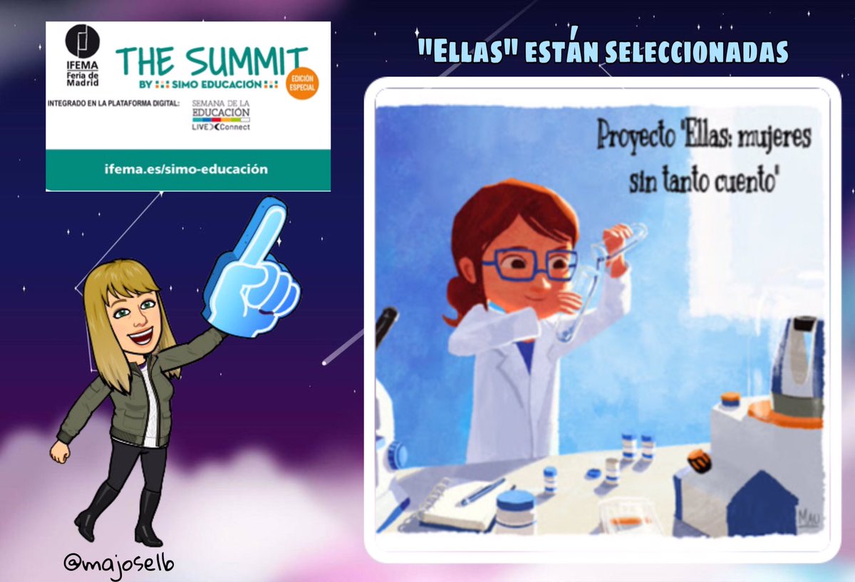 No puedo estar más orgullosa de “Ellas”. Las #mujeresdeciencia formarán parte de las 34 experiencias que se anunciarán en el marco de THE SUMMIT BY SIMO EDUCACIÓN  2021. Gracias a mi Clase Molona que fue y será parte de todo esto. Muy feliz y agradecida. #proyectandoalinfinito