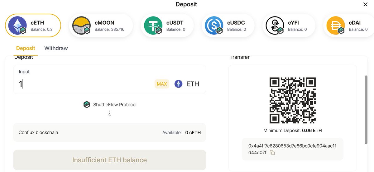 7/93. You will then be taken to the deposit screen shown below. Here you can choose how much ETH (or other supported asset) you would like to migrate.4. The process will take approximately 10 minutes to confirm.